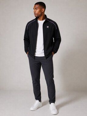 FILA Adrenaline Performance Jacket Black Lavender Track Jacket Men M NWT
